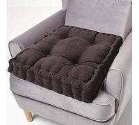 ping bu Cojín de asiento elevador de algodón, cojines gruesos y cuadrados, grandes y firmes de 50 cm, para sillón, jardín, silla de adultos (45 x 45 cm, gris oscuro)