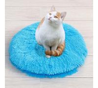 ping bu Juego de 2/3 alfombrillas de felpa para gatos y perros, alfombrilla de cama calmante para gatos, lavable, colchón redondo de calentamiento suave para mascotas, camas para gatos que duermen en