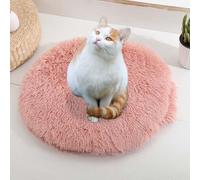 ping bu Juego de 2/3 alfombrillas de felpa para gatos y perros, alfombrilla de cama calmante para gatos, lavable, colchón redondo de calentamiento suave para mascotas, camas para gatos que duermen en
