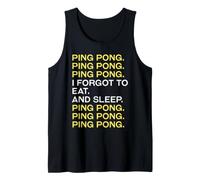 Ping Pong Divertido Tenis de Mesa No Comer No Dormir Ping Pong Camiseta sin Mangas