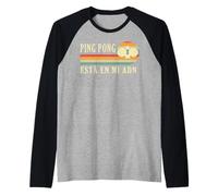 Ping Pong está en mi ADN Jugador De Ping-Pong Divertida Camiseta Manga Raglan