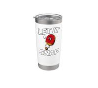 Ping Pong Table Tennis Let It Snap Retro Paddle Vaso térmico de acero inoxidable de doble pared
