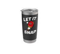 Ping Pong Table Tennis Let It Snap Retro Paddle Vaso térmico de acero inoxidable de doble pared