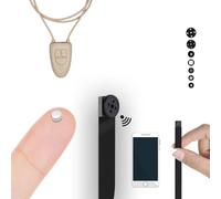 Pinganillosocultos Kit Completo Mini Camara Espia Boton con Auricular Espia Invisible Inalambrico - Copiar Examen - WiFi HD 1080p Real. Auriculares Invisibles. (Pinganillo Supernano V4 Carne)