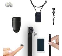 Pinganillosocultos Kit Completo Mini Camara Espia Boton con Auricular Espia Invisible Inalambrico - Copiar Examen - WiFi HD 1080p Real. Ideal para Leer Folios A4. (Pinganillo UltraMini)