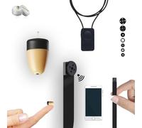 Pinganillosocultos Kit Completo Mini Camara Espia Boton con Auricular Espia Invisible Inalambrico - Copiar Examen - WiFi HD 1080p Real. Ideal para Leer Folios A4. (Pinganillo Mini)