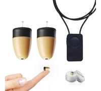 Pinganillosocultos Pinganillo Examenes Bluetooth Oculto - Auricular Espia Invisible Inalambrico Copiar Examen. (2 x Pinganillo VIP Pro Mini Carne + Collar Bluetooth v5)