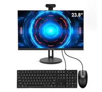 PINGDY Computadoras todo en uno de 24 pulgadas, computadora de escritorio i7-4000 de cuatro núcleos con cámara, 16G Ram 512G SSD IPS HD, WiFi Bluetooth para entretenimiento en casa, oficina de