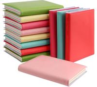 PINGEUI 12 mini cuadernos, 100 hojas de bolsillo, bloc de notas sin cuadernos con funda de piel sintética, mini bloc de notas para diario diario memo cuaderno, 10 x 8 cm, 6 colores