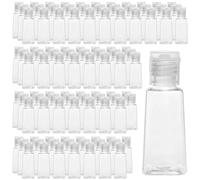 PINGEUI 120 Mini Botellas de Viaje Plástico Transparente 30 ml, Pequeñas Botellas Plásticas con Tapa Abatible, Accesorios de Viaje Botellas Vacías para Cosméticos, Maquillaje