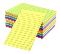 PINGEUI 16 blocs de notas adhesivas forradas, 6 x 4 pulgadas, 8 colores brillantes, notas forradas para oficina, hogar, escuela, reuniones, 50 hojas/bloc, 800 hojas en total