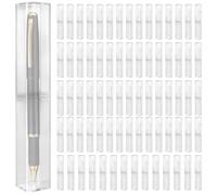 PINGEUI Paquete de 75 Cajas de Regalo de bolνgrafos acrνlicos Transparentes Caja de Almacenamiento de bolνgrafos Individuales para Suministros de