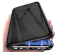 PingGoo Magnética de Privacidad Funda para Samsung Galaxy S22 Ultra 6.8", Protección Completa de 360° Cover, Protector Cover de Pantalla de Privacidad, Marco de Metal Funda Antiespía, Negro