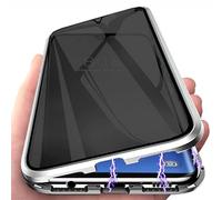 PingGoo Magnética de Privacidad Funda para Samsung Galaxy S22 Ultra 6.8", Protección Completa de 360° Cover, Protector Cover de Pantalla de Privacidad, Marco de Metal Funda Antiespía, Astilla