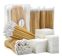 PINGMIC Kit de limpieza de 600 pistolas: 300 parches y 300 hisopos, se adapta a la mayoría de calibres, incluye parches de limpieza de armas e hisopos