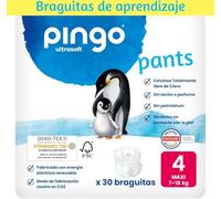 Pingo Pañales-Braguitas Ecológicos T4 (7-18 kg) 30 uds