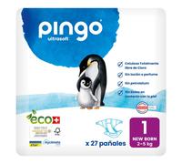 Pingo Pañales Ecológicos T1 Recién Nacido 27uds