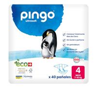 Pingo Pañales Ecológicos Talla 4 Maxi (7-18 kg), 1 bolsa de 40 pañales