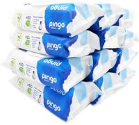 Pingo Toallitas Húmedas para Bebé, 99% Agua, Sin Perfume, Hipoalergénicas y Suaves, 960 Toallitas (12 Packs de 80) - Cuida y Protege la Piel Delicada