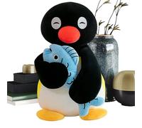 Pingouin En Peluche - Oreiller Doux En Forme De Poisson, Jouet Animal Mignon De L'Antarctique | Coussin En Peluche Compagnon Confortable Et Relaxant Pour Garçons Et Filles, Noël, Anniversaire, Maison,