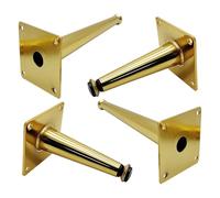 pingping1991 4 Pcs Patas de Muebles Regulables,Negro Patas Ajustables Pies de Mesa Metal para Gabinete, Muebles, Cocina, Escritorio, Encimera