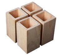 pingping1991 4 Piezas Elevadores de Muebles,Elevador de Cama Piernas de Madera para el Hogar Patas de Somier,para Sofá Gabinete Cama Armarios Silla,Soporte 10,000 LB