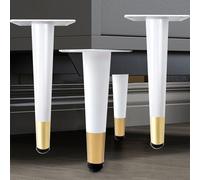 pingping1991 4 Piezas Patas cónicas para Muebles de Metal, Moderno Pies de Armario DIY Muebles de Mesa de Metal de Las Piernas para Sofás/Muebles/Mesa/Silla/Escritorio/Cocina/Gabinete