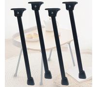 pingping1991 Negra Patas de Mesa Plegables, 4 Patas Plegables De Escritorio De Metal Plegable de pie a 90 Grados para Laptop Escritorio Cama Muebles