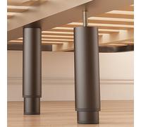 pingping1991 Soportes Ajustables para Muebles, Negro Patas para Cama Metal Retráctiles Repuesto Patas para Muebles para Sofá Cama Mesa Estantes (2pcs/8-12cm)