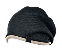 PINGSHI Boutique UK Men's Winter Knit Beanie with Cuff, Thick Windproof Hat for Outdoor Skiing & Cycling, Soft Cold Weather Cap(Noir)