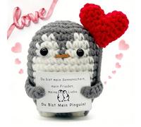 Pingüino Amado Positivo, Regalo Original y Divertido, Regalos de San Valentín, Cumpleaños y Fiesta, para Niña Niño Mujer Hombre Hermano Hermana Amigo, Sorpresa Oficina Compañero
