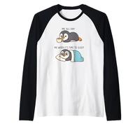Pingüino Amante del café cafeína madrugada madrugada Camiseta Manga Raglan