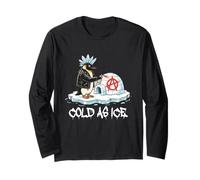 Pingüino anarquista Punk Rock con Hielo Mohawk Manga Larga