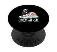 Pingüino anarquista Punk Rock con Hielo Mohawk PopSockets PopGrip Adhesivo