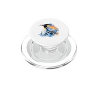 Pingüino antártico Iceberg Puesta de Sol Acuarela Arte PopSockets PopGrip para MagSafe