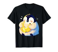 Pingüino Banana Acuarela Dibujo Animal Arte Lindo P Camiseta