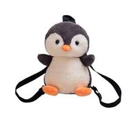Pingüino Carácter Carrier - Tela corta PP Algodón 35cm de altura, Rucksack Animal Relleno, Diseño suave | Correa de transporte ligero, de felpa de dibujos animados, mochila de viaje