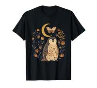 Pingüino Celestial Bohemio con Estampado Floral Camiseta