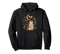 Pingüino Celestial Bohemio con Estampado Floral Sudadera con Capucha
