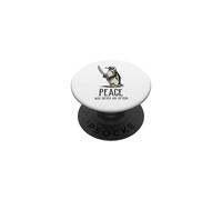 Pingüino con Cuchillo La Paz Nunca fue una opción Meme Divertido PopSockets PopGrip Adhesivo