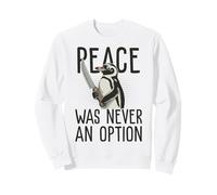 Pingüino con Cuchillo La Paz Nunca fue una opción Meme Divertido Sudadera