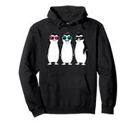 Pingüino con Gafas de Sol Funny Silly Foolish Cool 3 Penguin Sudadera con Capucha