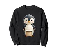 Pingüino con Tambor ilustración Sudadera