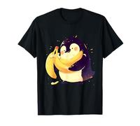 Pingüino de plátano lindo pingüino acuarela dibujo animal arte Camiseta