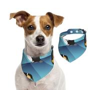 Pingüino de polígono Abstracto,Pañuelos de algodón para Perros, Bufandas Ajustables para Mascotas,S