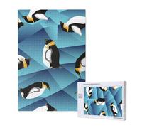 Pingüino de polígono Abstracto,Rompecabezas de Madera de 1000 Piezas para Adultos y Adolescentes.