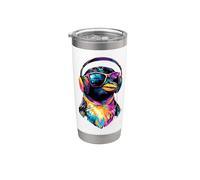 Pingüino Emperador Pingüino Enano Amor Lindo Pingüinos Vaso térmico de acero inoxidable de doble pared