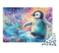 Pingüino en un Bosque mágico Puzzle De 1000 Piezas Lindo pingüino Cumpleaños Y Navidad 38x26cm/1000pcs