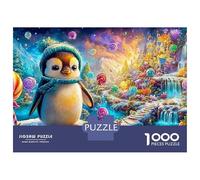 Pingüino en un país de Las Maravillas de los Dulces Puzzle De 1000 Piezas Lindo pingüino Cumpleaños Y Vacaciones 70x50cm/1000pcs