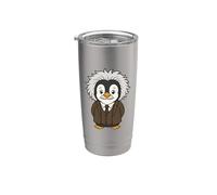 Pingüino Física Inteligente Nerd Teórica Vaso térmico de acero inoxidable de doble pared